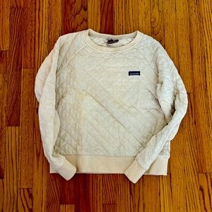 Patagonia Quilted Crew Neck Sweater in Peach